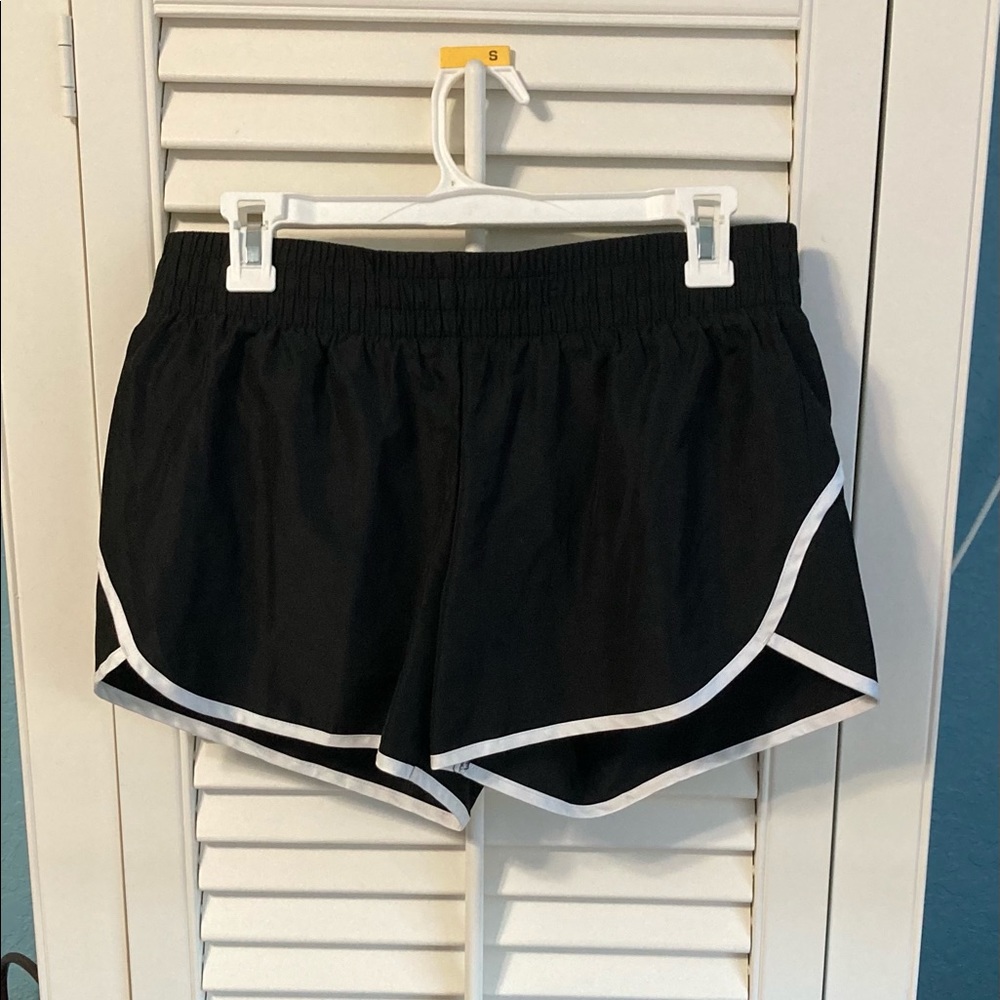 Black running shorts